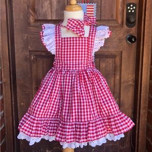 Eleanor rose dress 5/6 with matching headband nwot